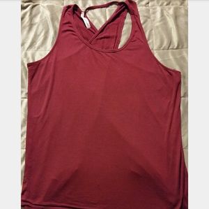 Maurice's Burgundy Slit Back Tank Top Size 1